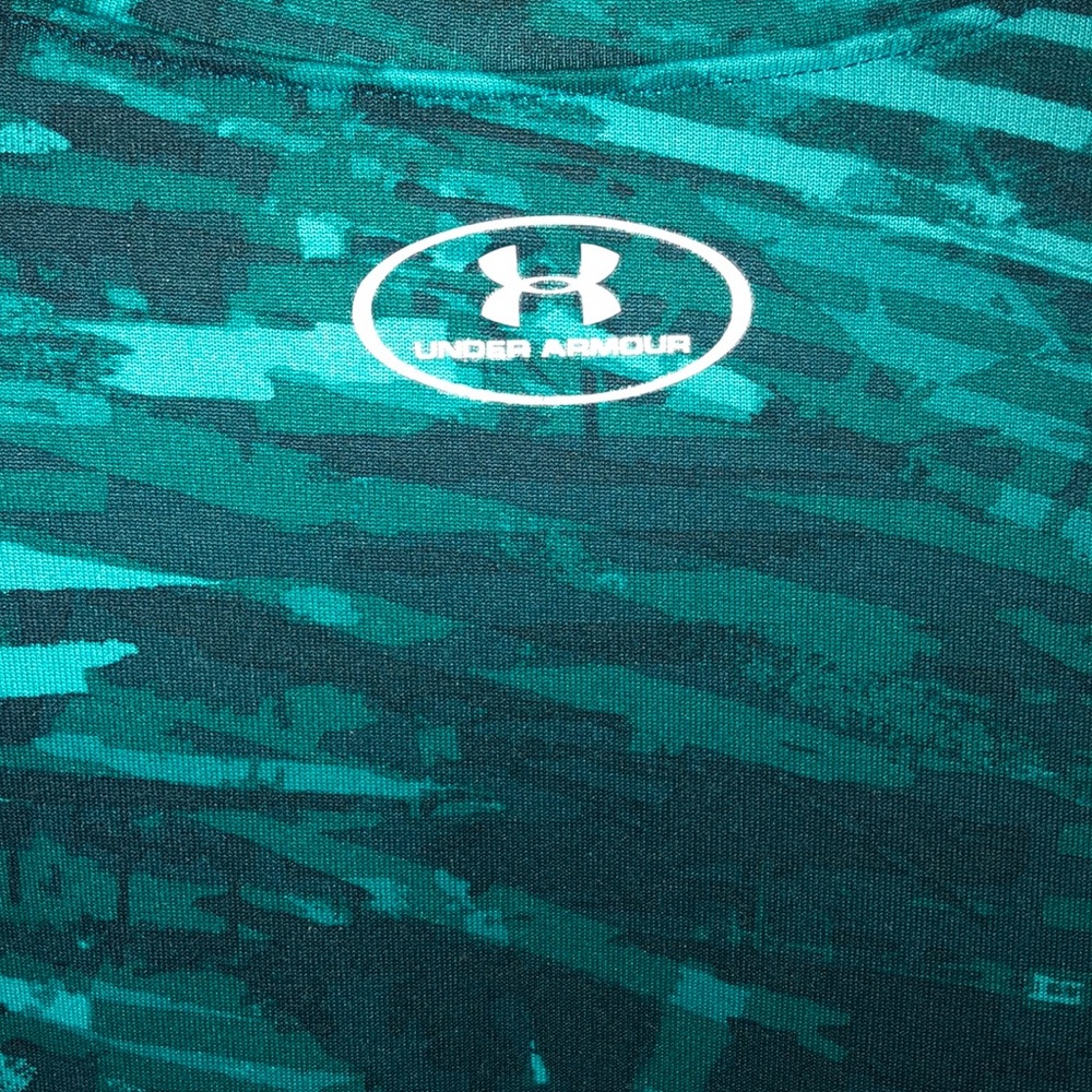 Under Armour Kids Teal and Black Short Sleeve Tee - Picture 4 of 4